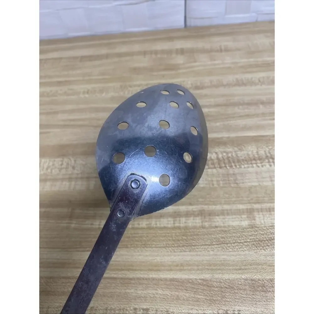 Vintage 2 Piece Set Stainless Steel USA Slotted Spoon & Ladle